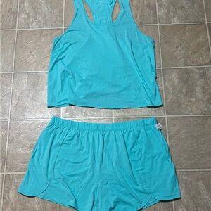 NWT XL Women’s Turquoise Sleep Tank & Shorts Set